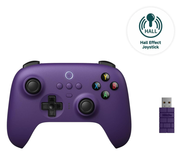 8BitDo Ultimate 2.4G Pad PC Hall Ed Purple - 1243075 - zdjęcie 2
